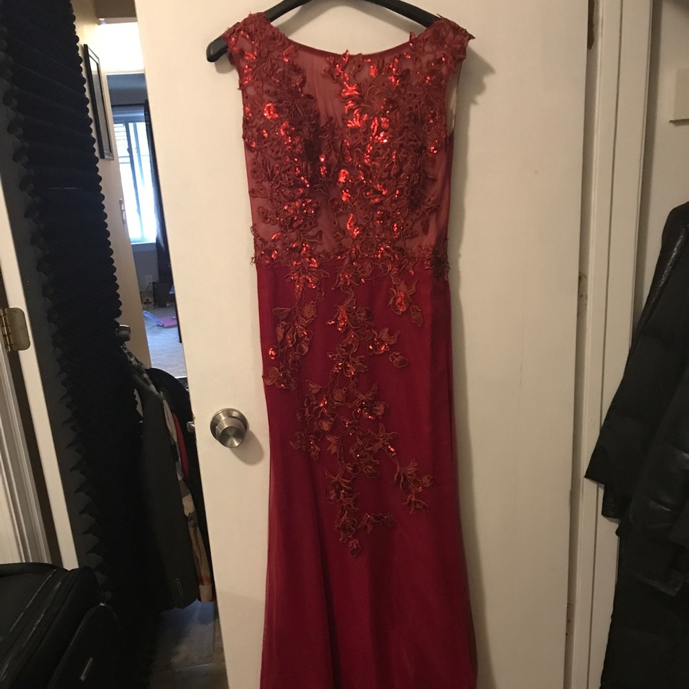 Beautiful red evening gown